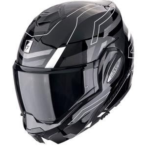 Překlápěcí helma na motorku Scorpion EXO-TECH EVO CONQUER černo-bílá