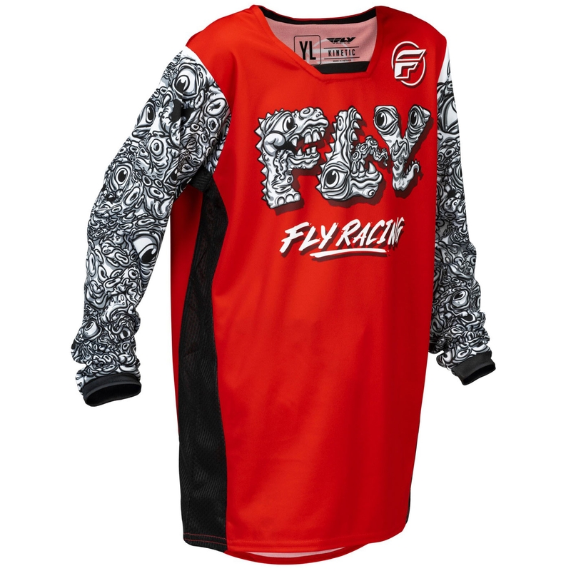 Dětský motokrosový dres FLY Racing KINETIC MUTANT červeno-bílo-černé