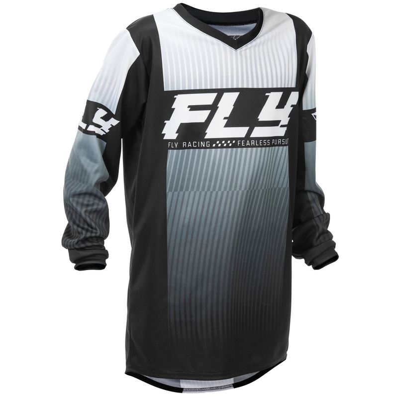 Dětský motokrosový dres FLY Racing F-16 černo-bílý