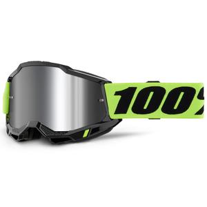 Motokrosové brýle 100% Accuri 2 fluo žluté se stříbrným plexi