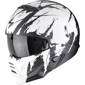 Otevřená helma s maskou Scorpion EXO-COMBAT II Marauder matná černo-bílá