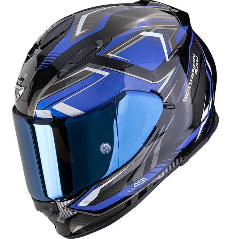 Integrální helma na motorku Scorpion EXO-491 Zumo černo-modrá