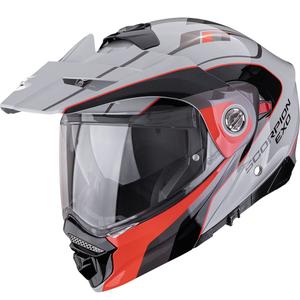 Enduro helma na motorku Scorpion ADX-2 Kamps šedo-červená