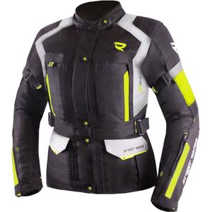 Dámská bunda na motorku Street Racer Hilax černo-šedo-fluo žlutá