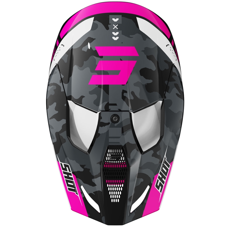 Motokrosová helma Shot Furious Flash lesklá růžová