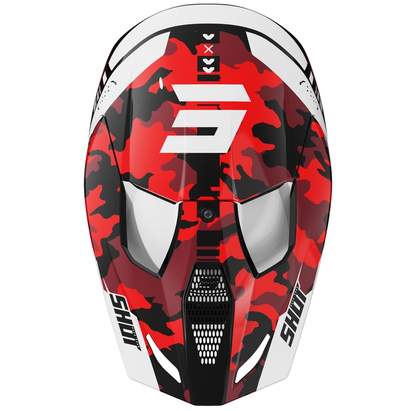 Motokrosová helma Shot Furious Flash lesklá červená