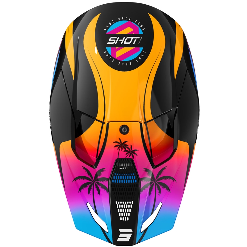 Motokrosová helma Shot Furious Miami lesklá oranžová