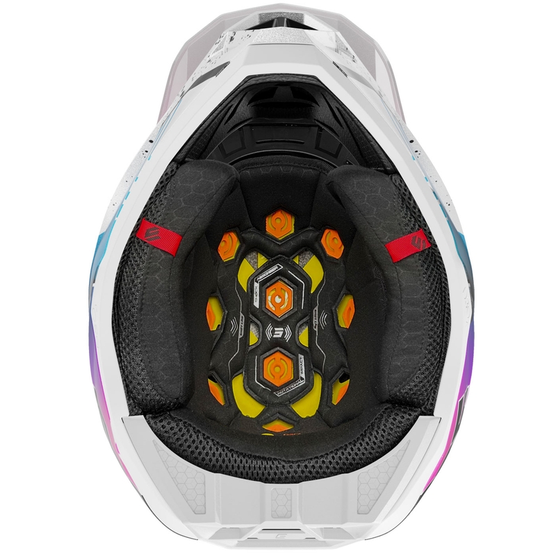 Motokrosová helma Shot Lite Racing perleťová bílo-růžová