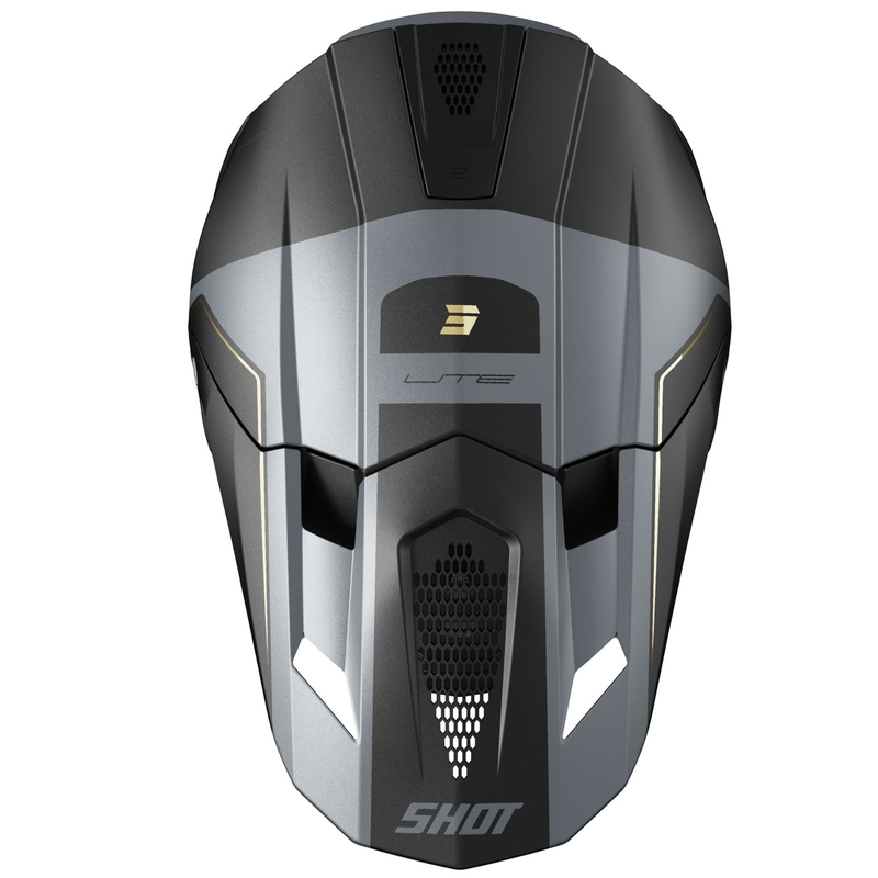 Motokrosová helma Shot Lite S10 matná černo-šedá
