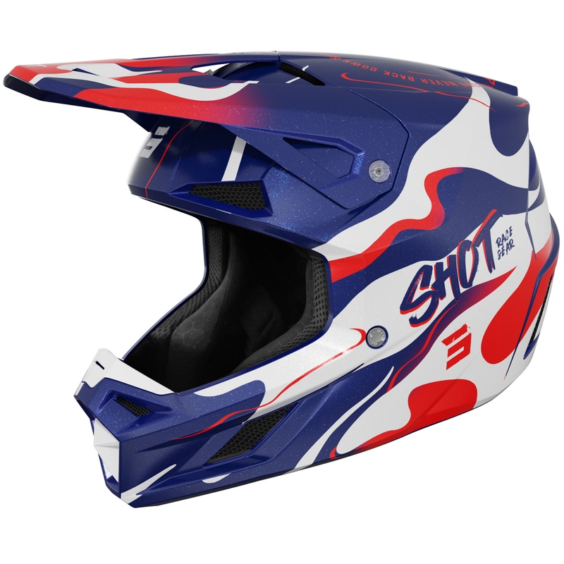 Motokrosová přilba Shot Speed Beast perleťově modro-červená