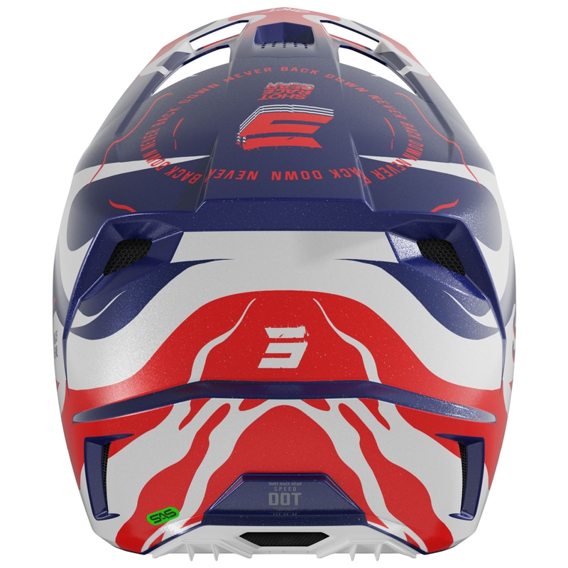 Motokrosová přilba Shot Speed Beast perleťově modro-červená