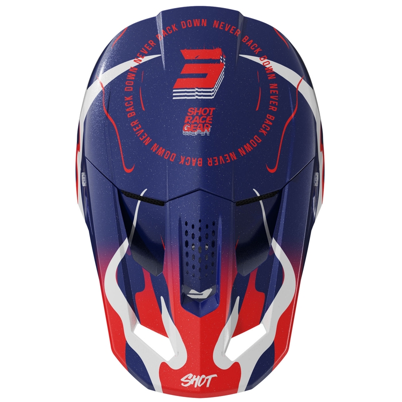 Motokrosová přilba Shot Speed Beast perleťově modro-červená