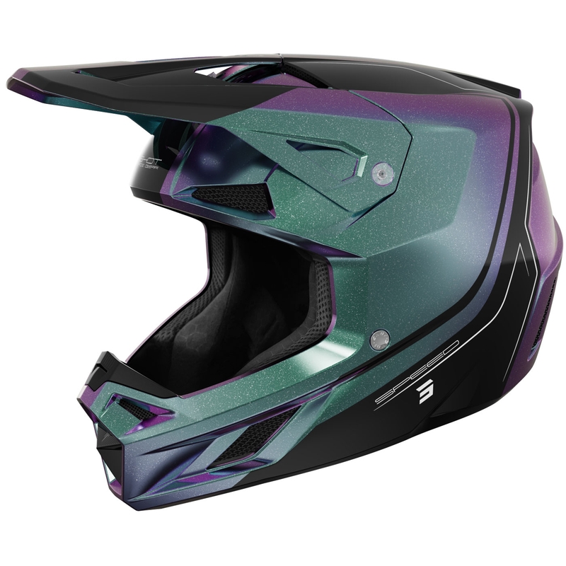 Motokrosová přilba Shot Speed Fury lesklá cameleon