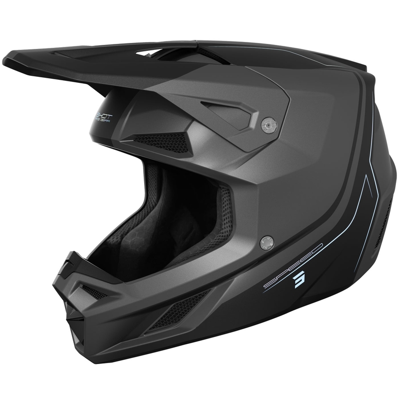 Motokrosová přilba Shot Speed Fury matná šedá