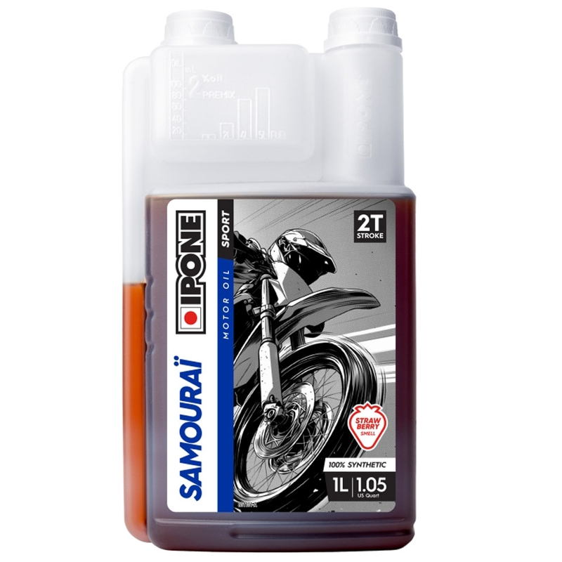Syntetický motorový olej Ipone Samourai Racing 2T 1 l jahodový