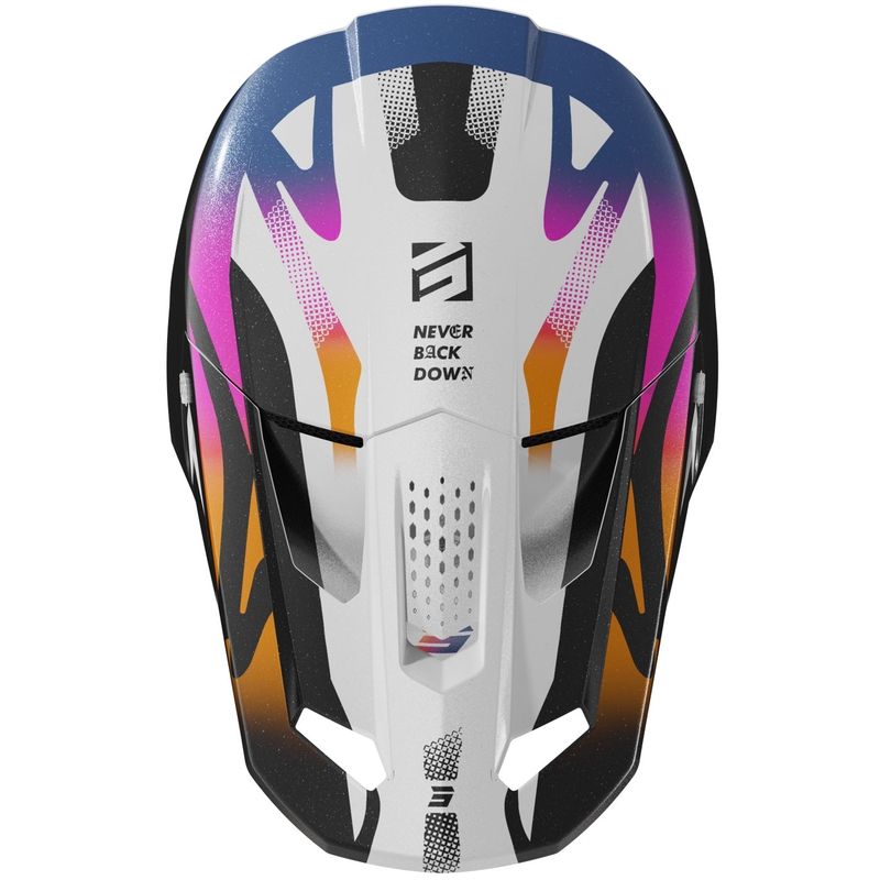 Motokrosová helma Shot Speed Wave perleťově černo-bílá