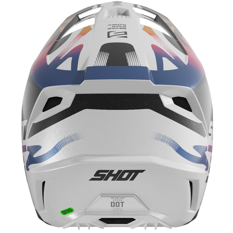Motokrosová helma Shot Speed Wave perleťově černo-bílá