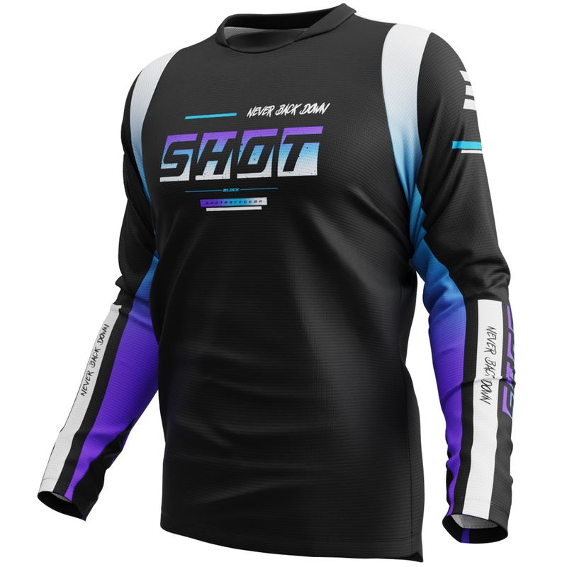 Motokrosový dres Shot Devo Block fialový