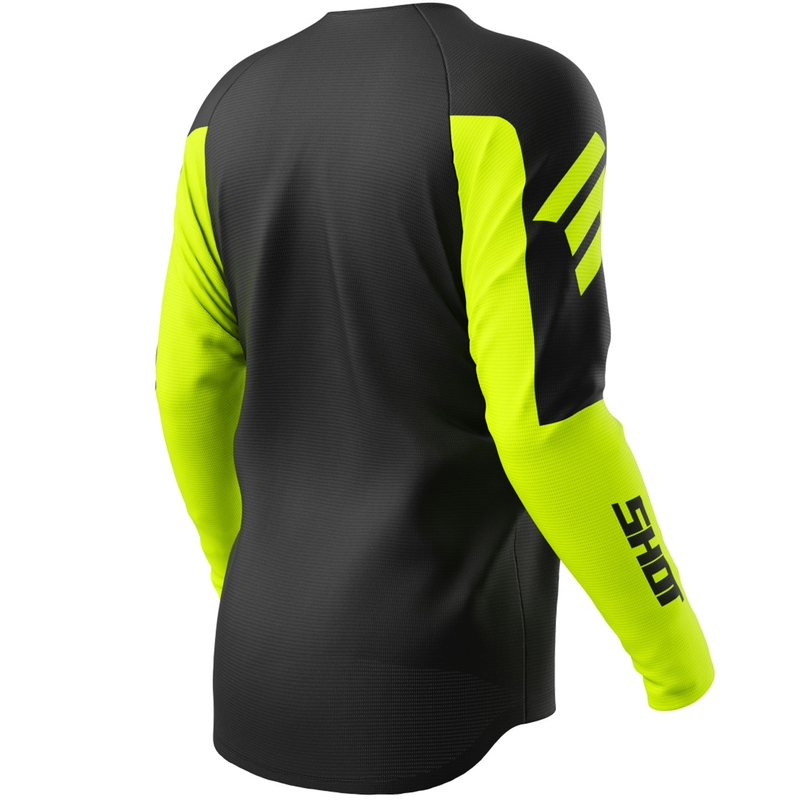 Motokrosový dres Shot Draw Private fluo žlutý