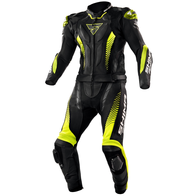 Kombinéza na motorku Shima Apex černo-fluo žlutá