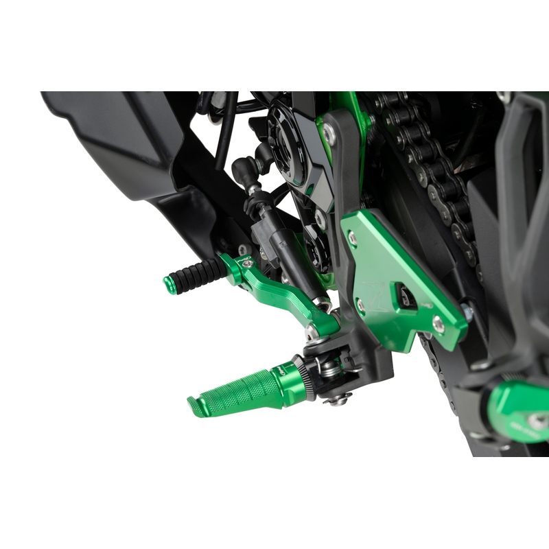 Řadící páka PUIG zelená nastavitelný pro KAWASAKI Z 900 2017-2026