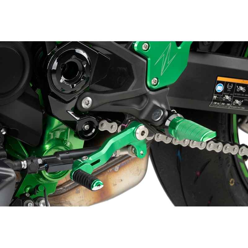 Řadící páka PUIG zelená nastavitelný pro KAWASAKI Z 900 2017-2026