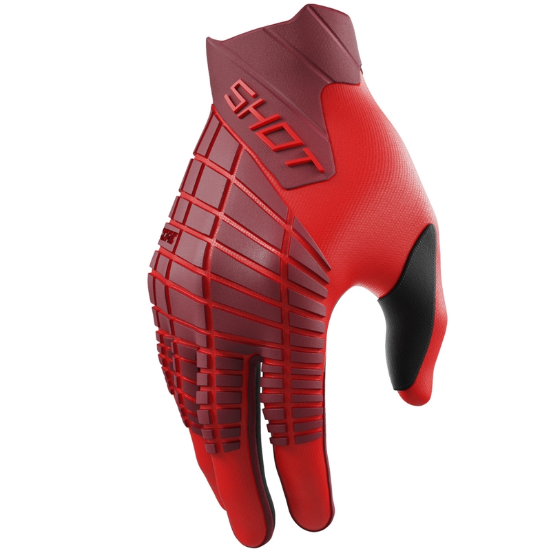 Motokrosové rukavice Shot Core Max červené