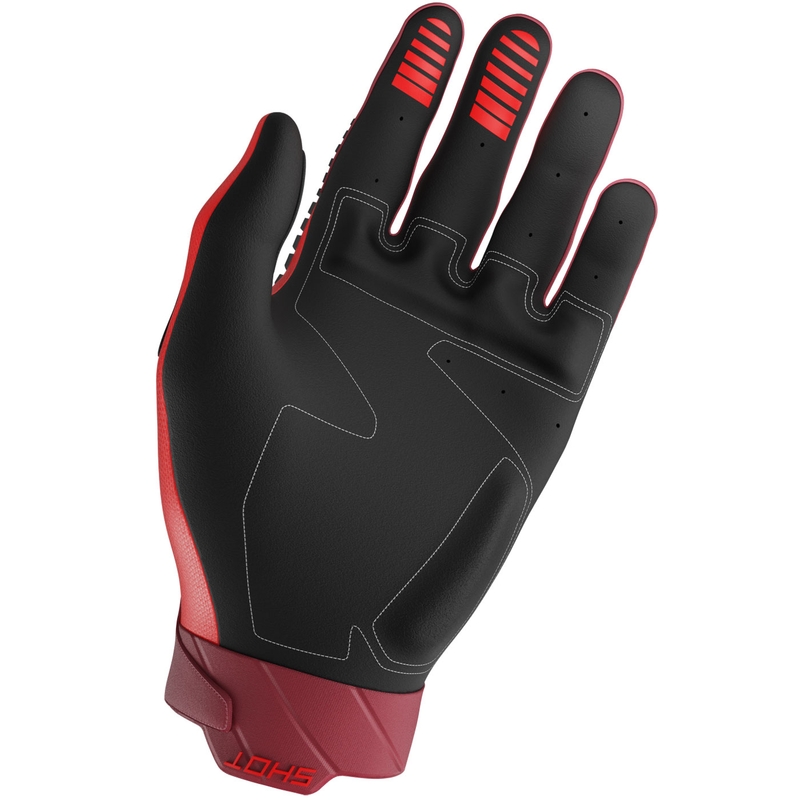 Motokrosové rukavice Shot Core Max červené