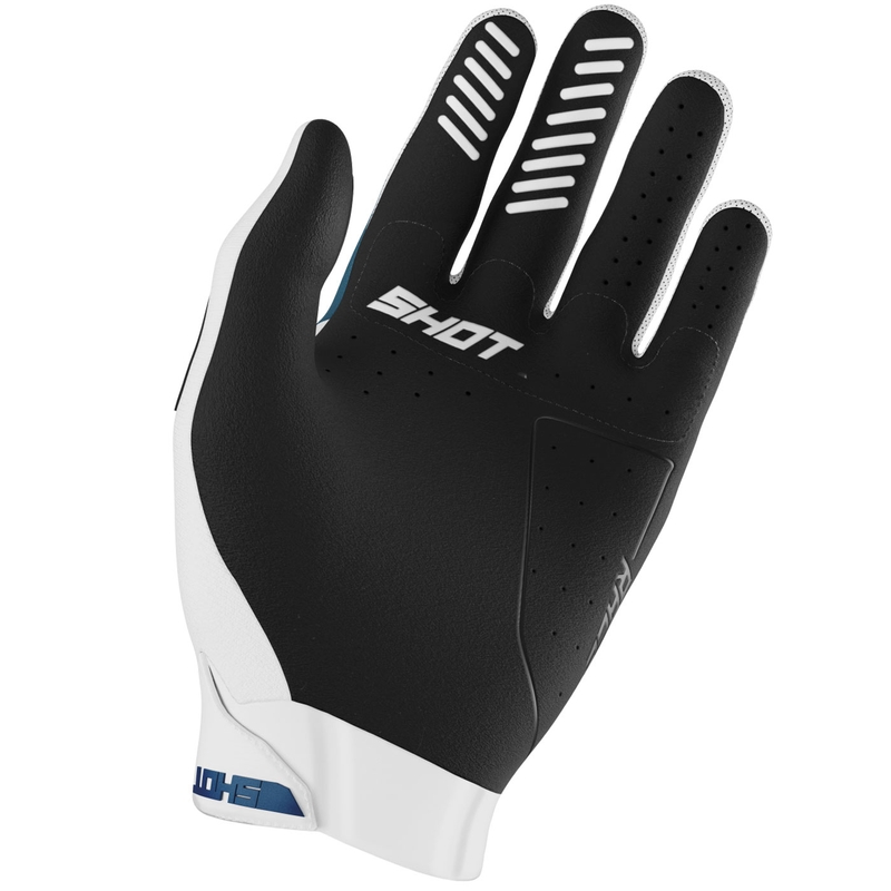 Motokrosové rukavice Shot Race Evo petrolejovo-modré