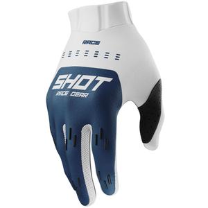 Motokrosové rukavice Shot Race Evo petrolejovo-modré