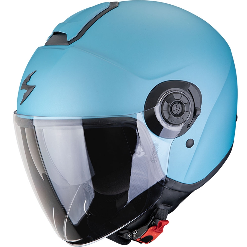 Otevřená helma na motorku Scorpion EXO-CITY II Solid matná azurově modrá