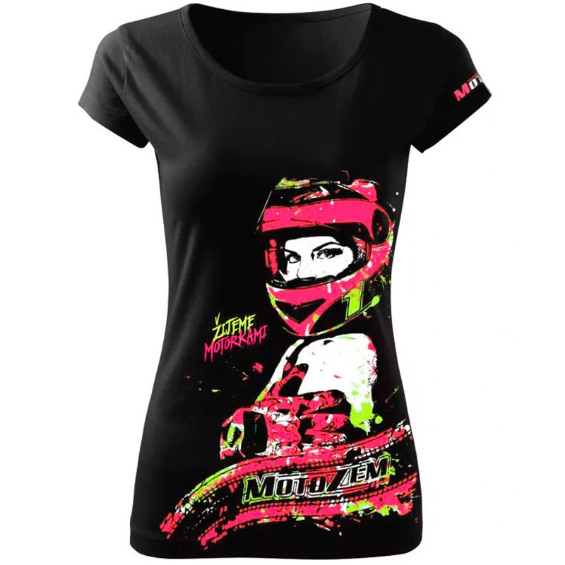 Dámské triko MotoZem - Žijeme motorkami