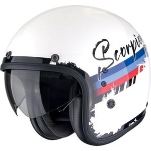 Otevřená helma na motorku Scorpion Belfast Evo ADONIS bílo-červeno-modrá