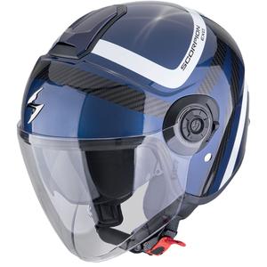 Otevřená helma na motorku Scorpion EXO-CITY II RIVA modro-černá