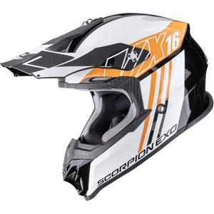 Motokrosová helma Scorpion VX-16 EVO Air Lignes černo-oranžová