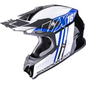 Motokrosová helma Scorpion VX-16 EVO Air Lignes černo-modrá