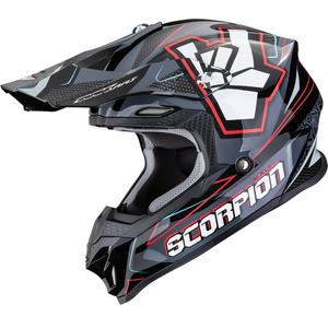 Motokrosová helma Scorpion VX-16 EVO Air ROK černo-šedo-červená