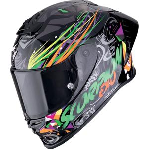 Integrální helma na motorku Scorpion EXO-R1 EVO II AIR SAVAGE černo-zeleno-oranžová
