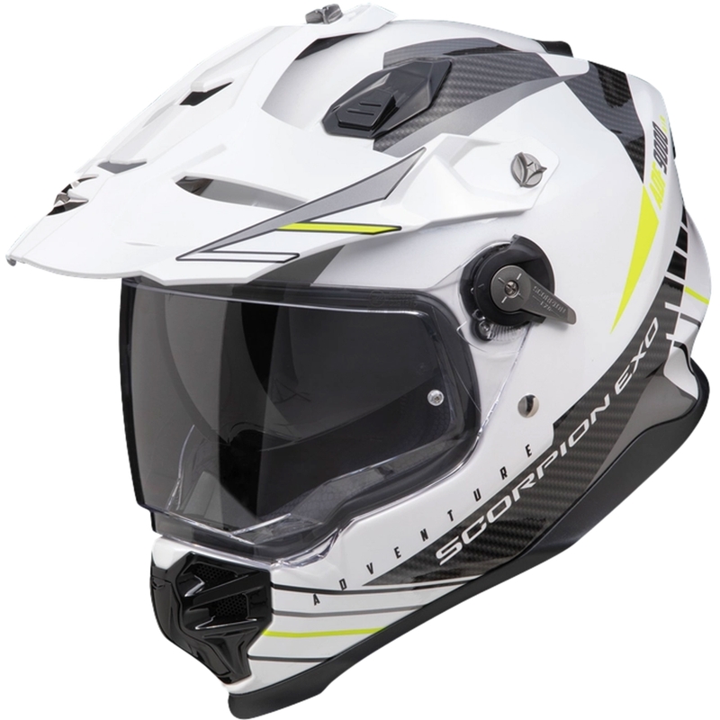 Enduro helma Scorpion ADF-9000 Air Feat bílo-černo-fluo žlutá výprodej