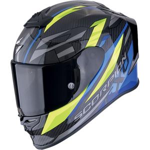 Integrální helma na motorku Scorpion EXO-R1 EVO CARBON AIR RUNNER černo-modro-fluo žlutá