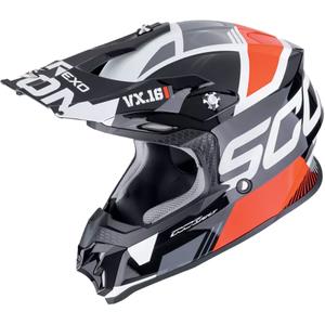 Motokrosová helma Scorpion VX-16 EVO AIR ANALOG černo-červená