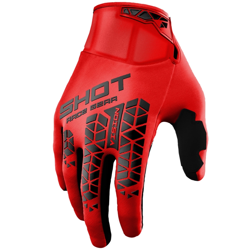 Motokrosové rukavice Shot Vision Tech červené