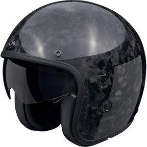 Otevřená helma na motorku Scorpion Belfast EVO ONYX CARBON SOLID černá