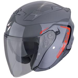 Otevřená helma na motorku SCORPION EXO-230 CIT-E šedo-červená