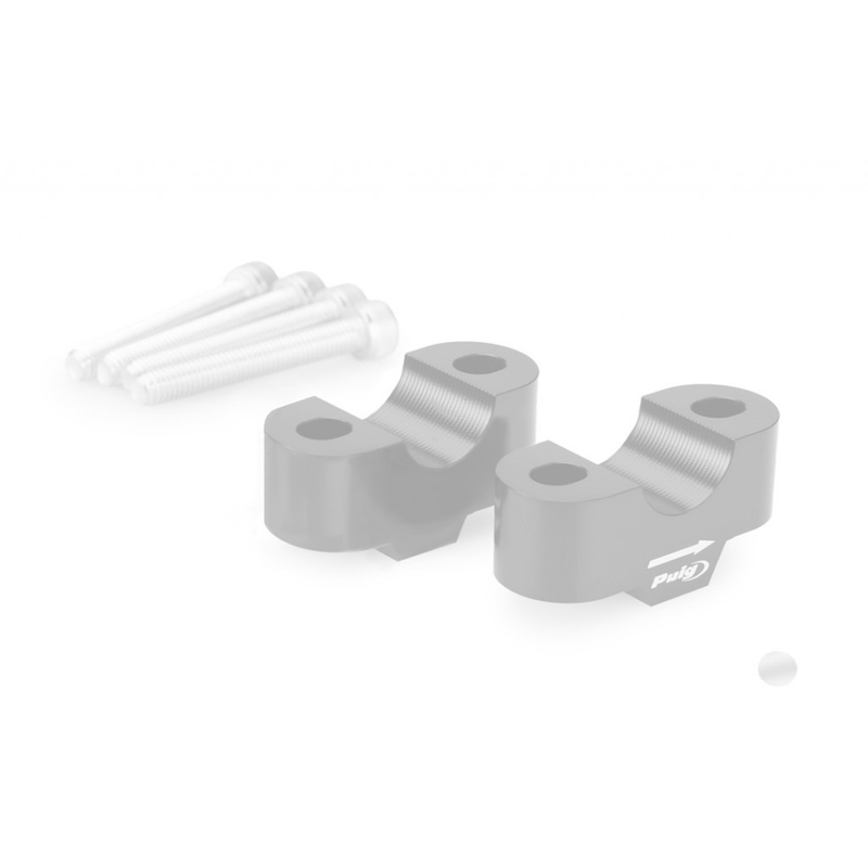 Zvýšení řidítek PUIG stříbrná height 20mm, d 22mm