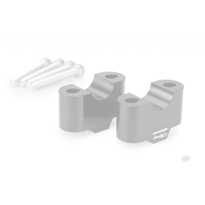 Zvýšení řidítek PUIG stříbrná výška 30mm, d 22mm