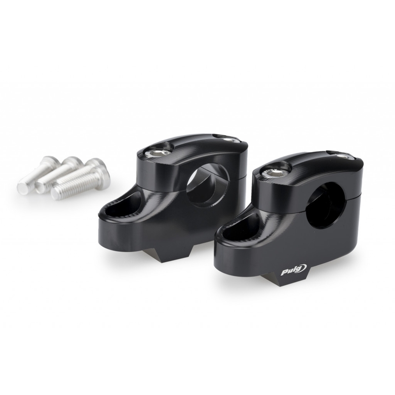 Zvýšení řidítek PUIG PULLBACK černý height 20mm, d 25mm, back 16mm