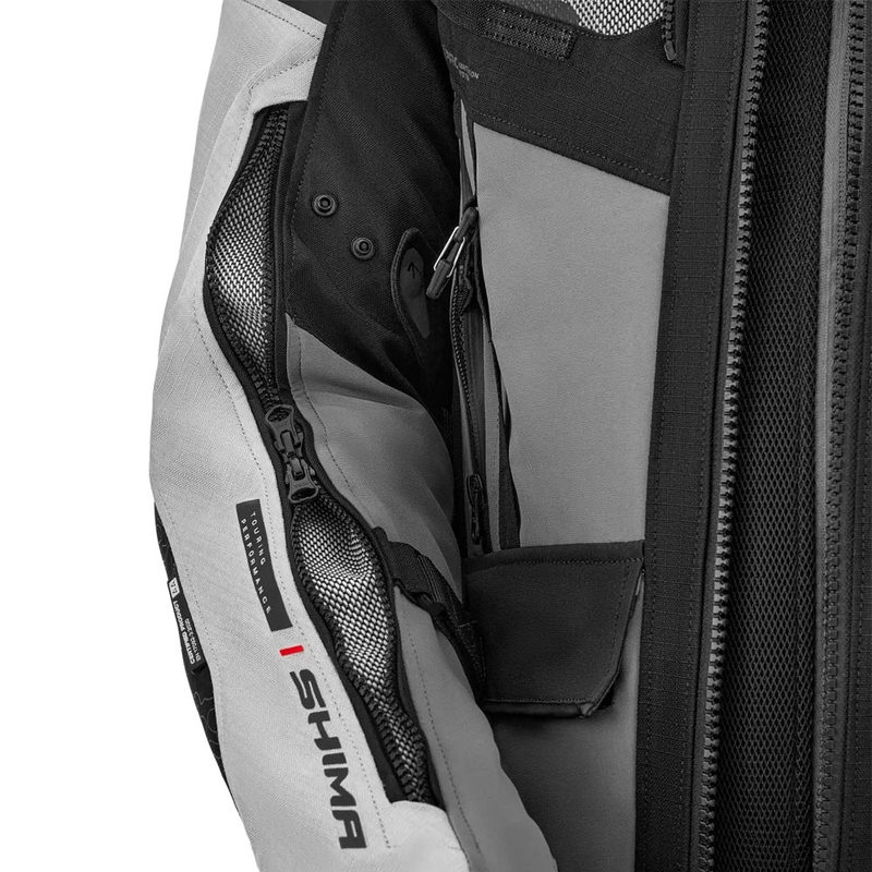 Bunda na motorku Shima Tracker světle šedá