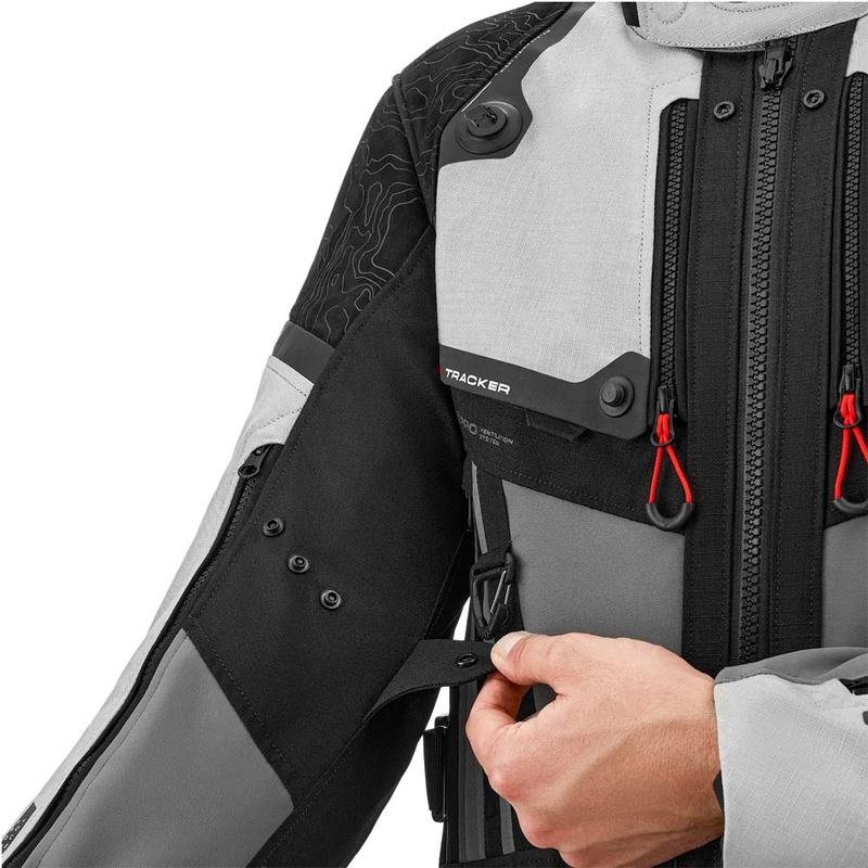 Bunda na motorku Shima Tracker světle šedá