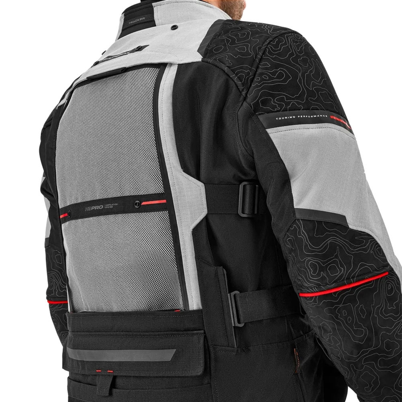 Bunda na motorku Shima Tracker světle šedá